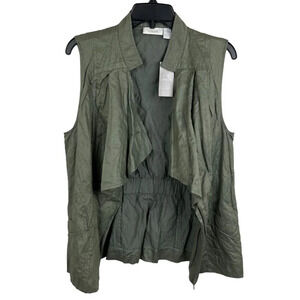 Chicos Women Sleeveless Open Front Jacket Vest Size 1